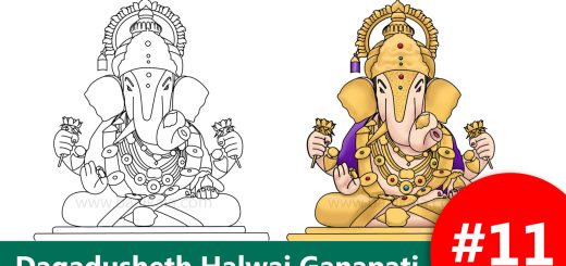 Ganesh Chaturthi Drawing / Ganesh Chaturthi Drawing With Colour / Ganesha  Drawing / Ganpati Drawing - YouTube