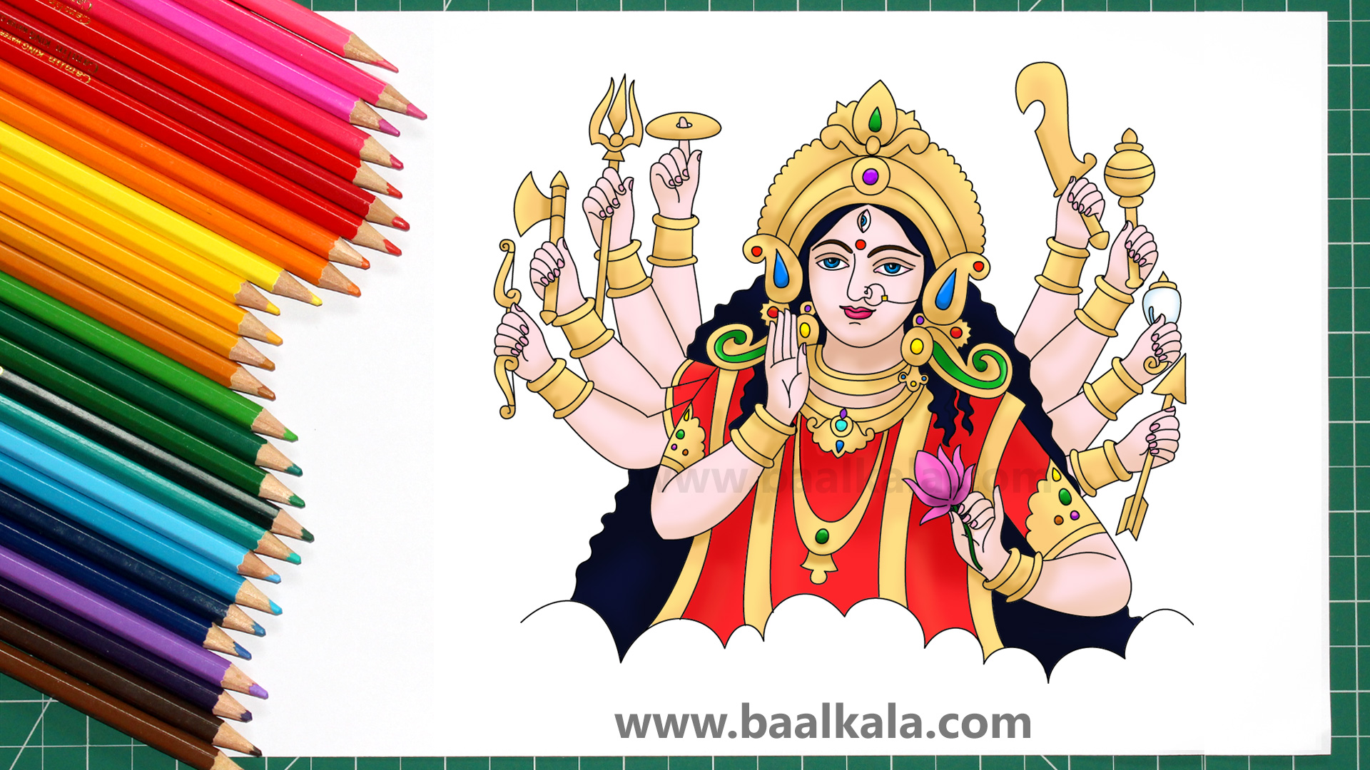 How To Draw Durga Maa Drawing | Images and Photos finder